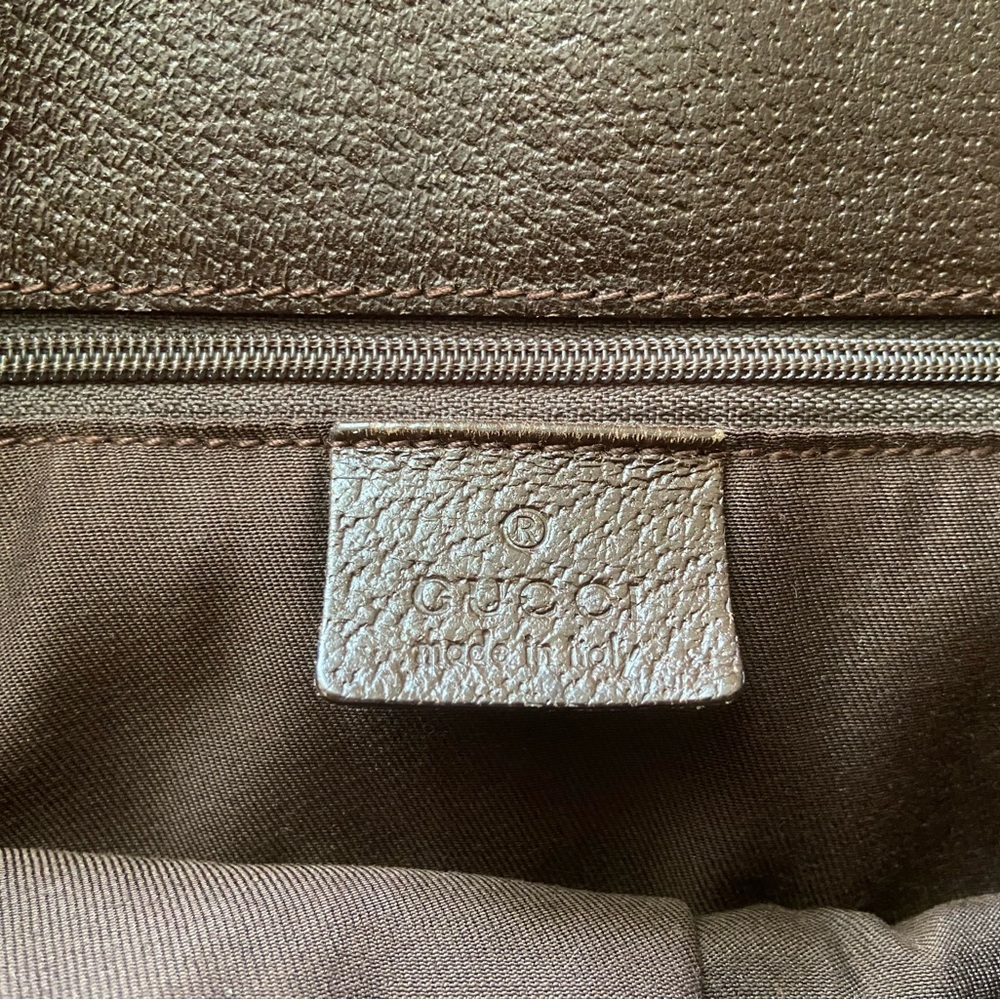 Gucci GUC Brown GG Eclipse Canvas Tote - Picture 10 of 14